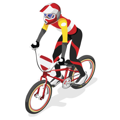 Cycling BMX - Wrapped Canvas Print