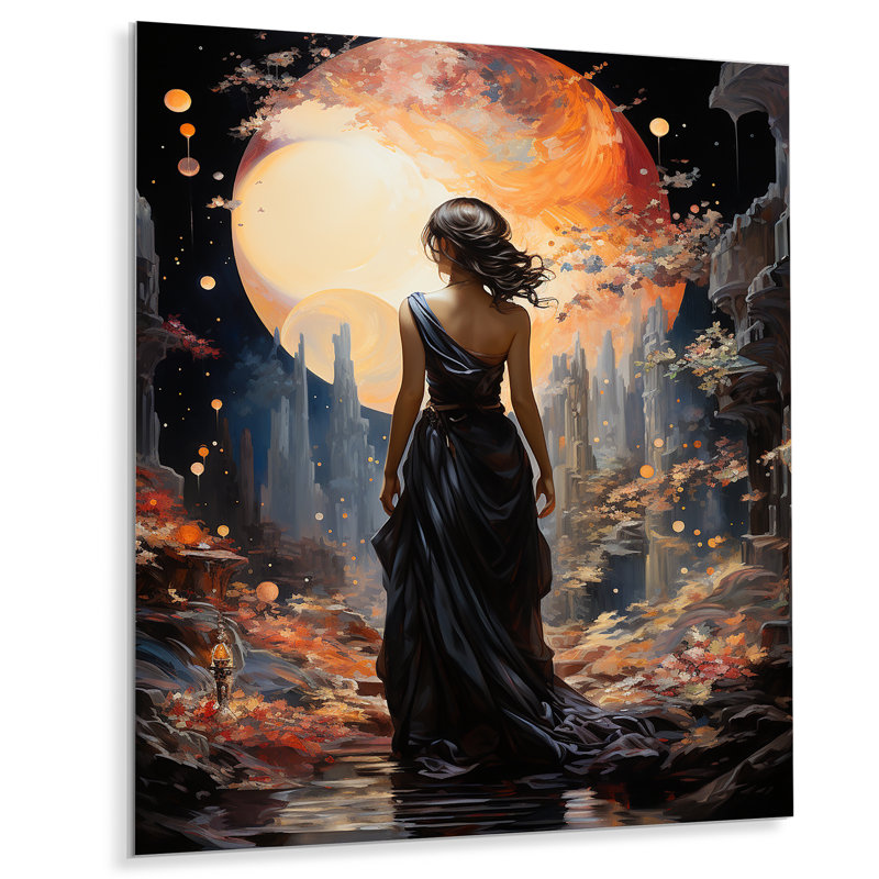 Timeless Princess Myth Fantasy II - Art mural fantastique en métal, H 40 po x l 30 po x P 1,5 po