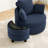 Round Oversized Swivel Barrel Chair with Half Moon Ottoman and Double Storage-1674982779