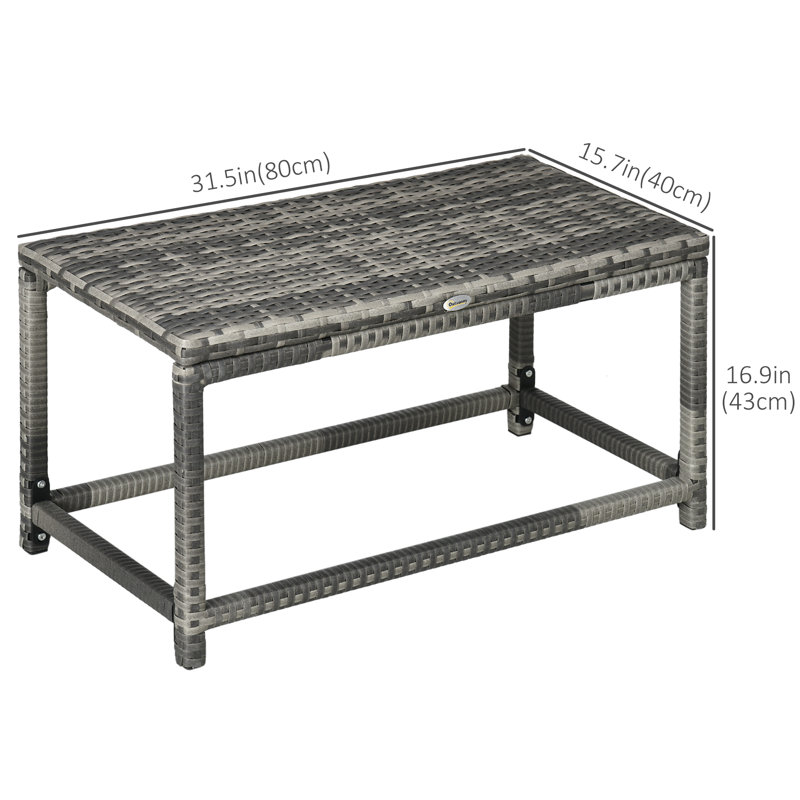 Rayda Rectangular Outdoor Side Table