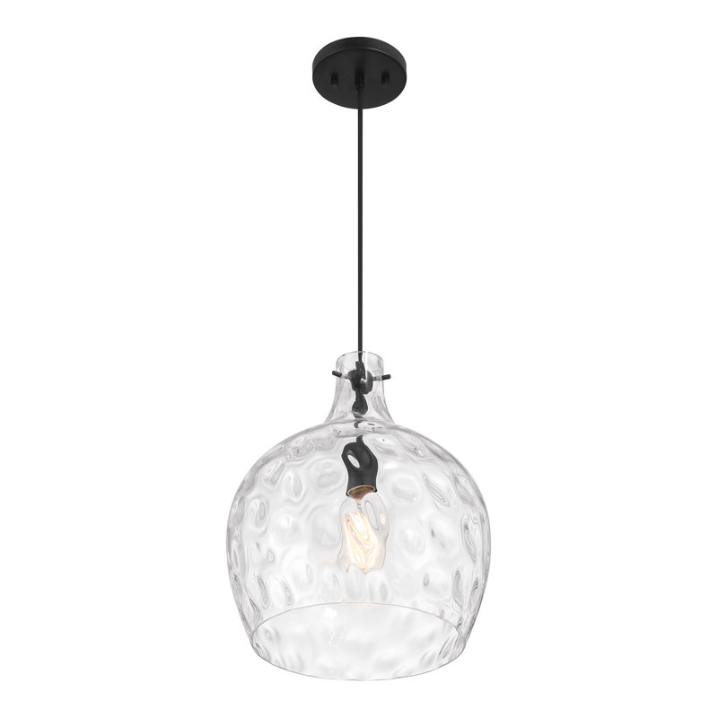 Orjona 1-Light Pendant in Black, Black