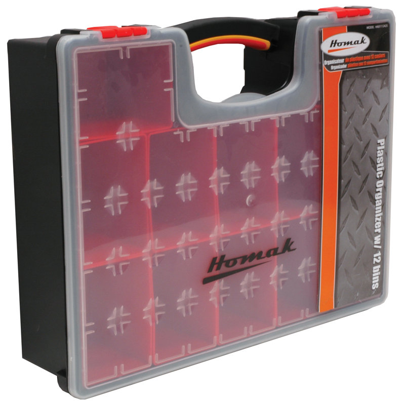 Plastic Organizer with 12 Removable Bins