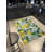 Light Blue-Themed Tree Branch and Lemon Patterned Modern Decorative Rug-1144460079