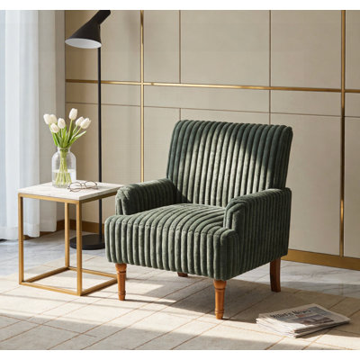 Modern Migdalia with 2-Inch Wide Wale Corduroy, 9-Inch Solid Wood Legs, Comfortable Upholstered Armchair for Living Room