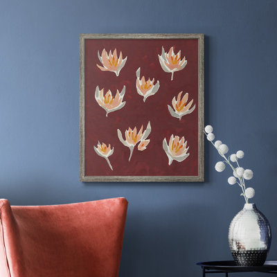 Toile encadrée rose de qualité supérieure Potpourri II - prête à être accrochée