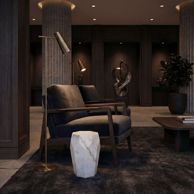 Monolith Marble End Table