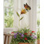 Piquet de jardin 45 po papillon et fleur en métal avec peinture résistante aux intempéries et piquet de sol robuste-92580499