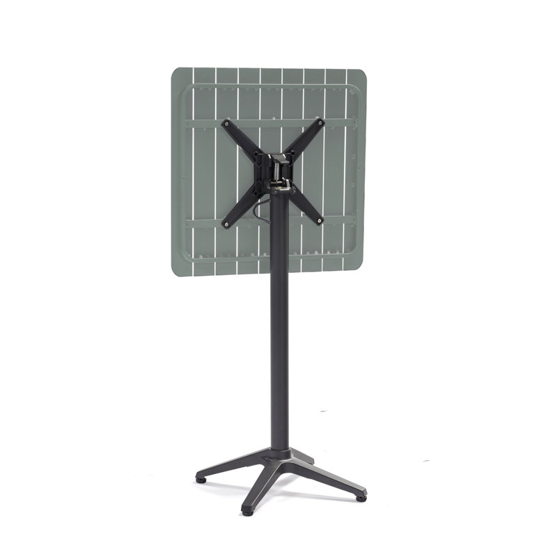Reiban Folding Aluminium Bar Table, stone grey