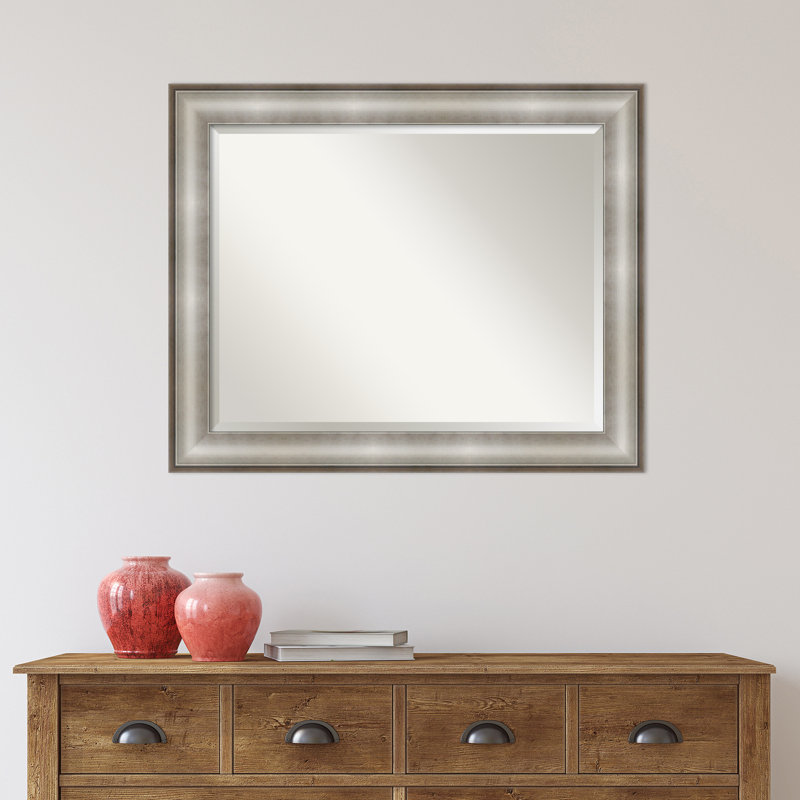 Dyana Flat Wall Mirror, 27" x 33", Silver