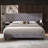 Size Platform Bed With Headboard, Modern Velvet Upholstered Platform Bed With 2 Nightstands, With Diamond Tufted,