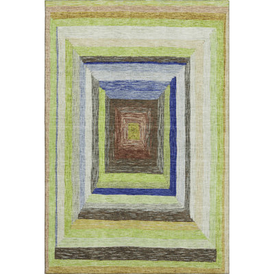 Premium Machine Washable Millbrook AMF1957 Geometric Rug