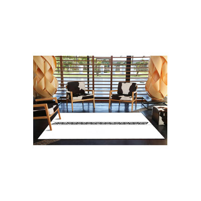 Tapis décoratif lavable à motif triangulaire à fermeture éclair