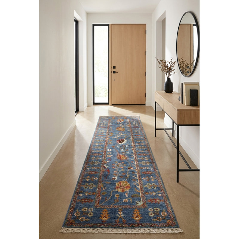 Tapis bleu moderne Ersari 2 pi 5 po x 7 pi 8 po