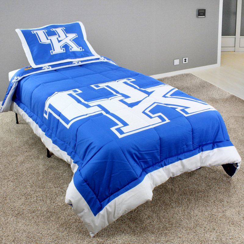 NCAA Sateen Comforter, Twin Comforter + 1 Standard Sham, Kentucky