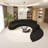 Black semi-circular curved corner sofa-106295167-106295165