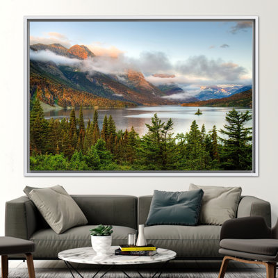 «Saint Mary Lake Wild Goose Island», reproduction d'art sur toile pour la décoration intérieure