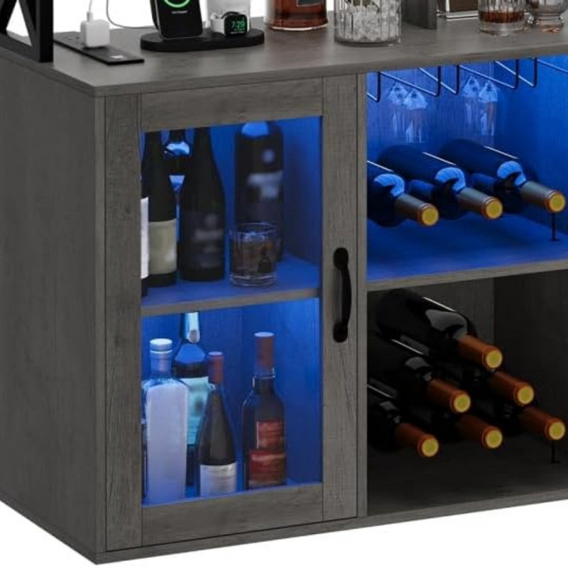 120cm Bar Cabinet, Grey