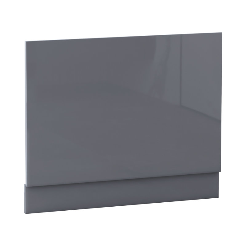 Modern Bathroom MDF Wooden Bath Adjustable 750Mm End Panel, Gloss Grey