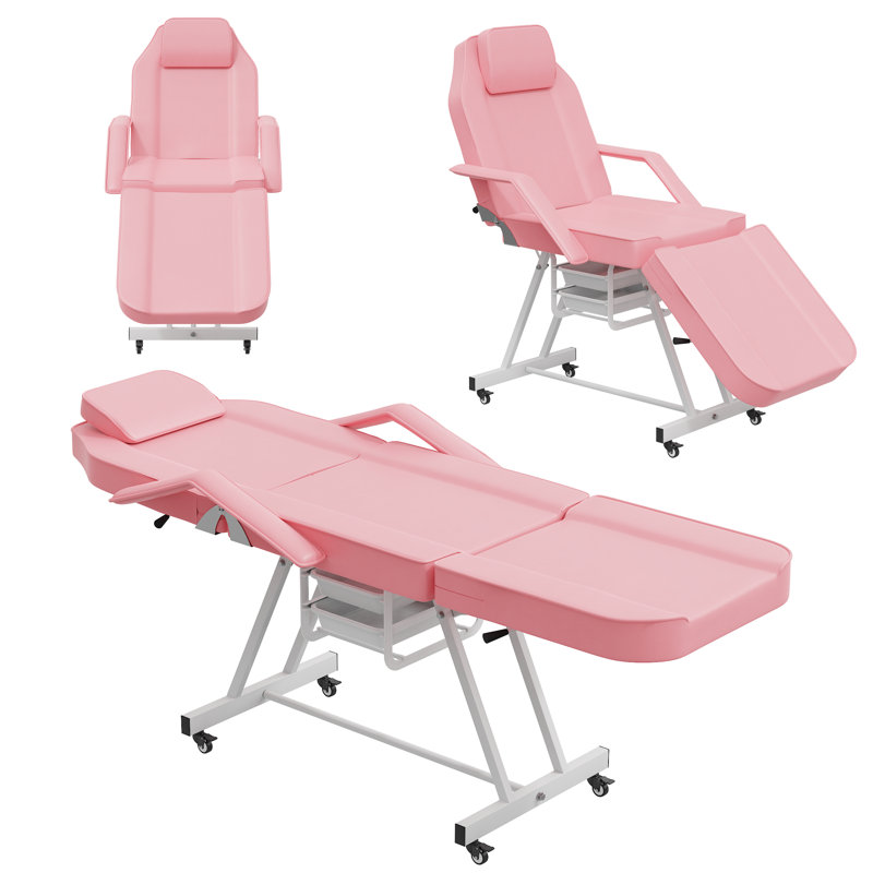 Kenderick Recliner, Similicuir rose Kenderick, Blanc