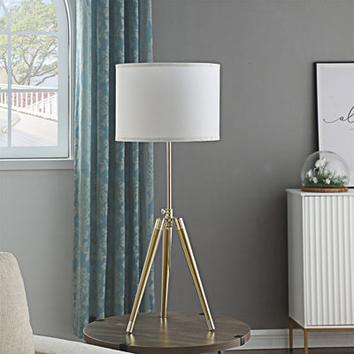 Lampe de table trépied réglable avec DEL, design élégant et lumière douce