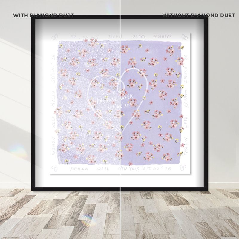 Lilac Spring Fashion Print by Oliver Gal, 31.5"H x 31.5"W, Black Shadowbox