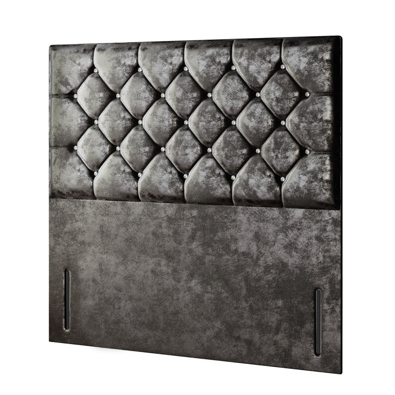 Farallones Upholstered Headboard, Black, Double (4'6)