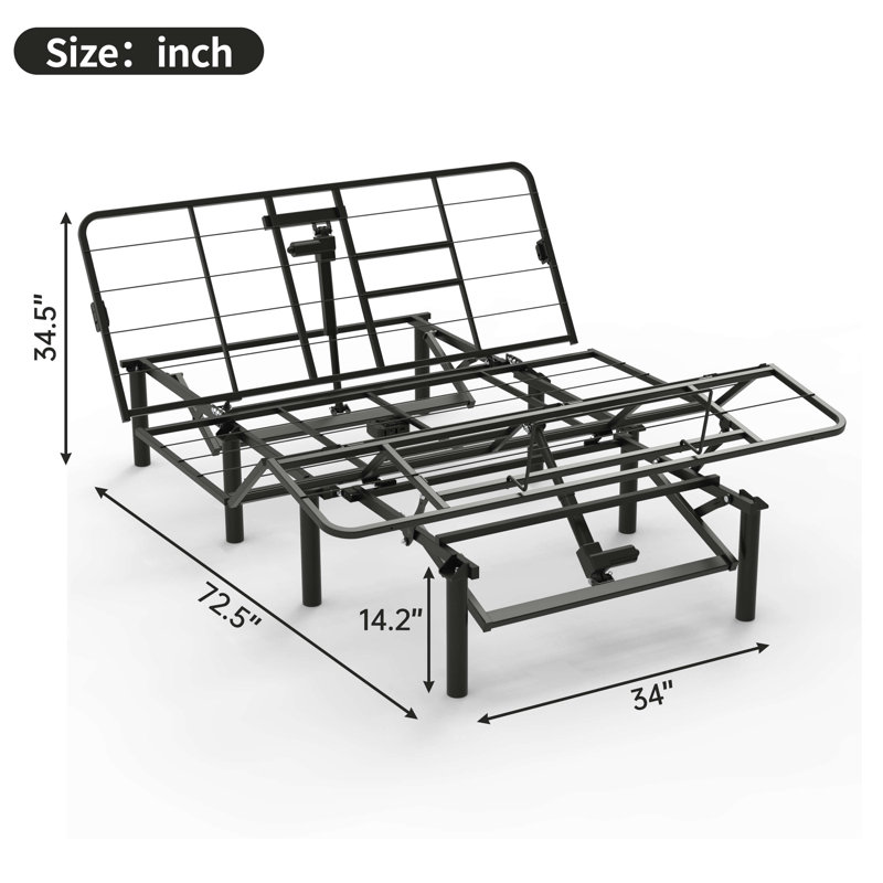 Queen Size Adjustable Bed Base Frame – Zero Gravity, 3-Fold Design Bed Frame