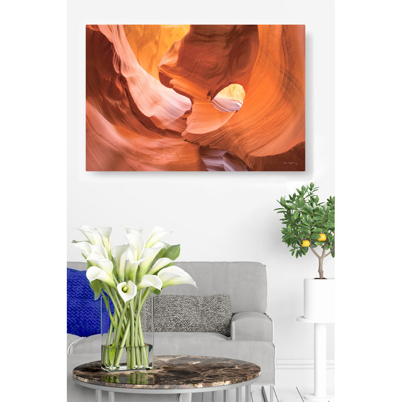 Canyon de l'Antilope inférieure, rouge, orange, pierre, H 24 po x l 36 po x P 1,5 po