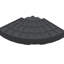 Base de parasol ronde robuste de 4 pièces pour, 52 L d'eau / 112 lb de sable, compatible avec les parasols en porte-à-faux décalés, patio noir de 52 litres d'eau ou capacité de sable de 112,