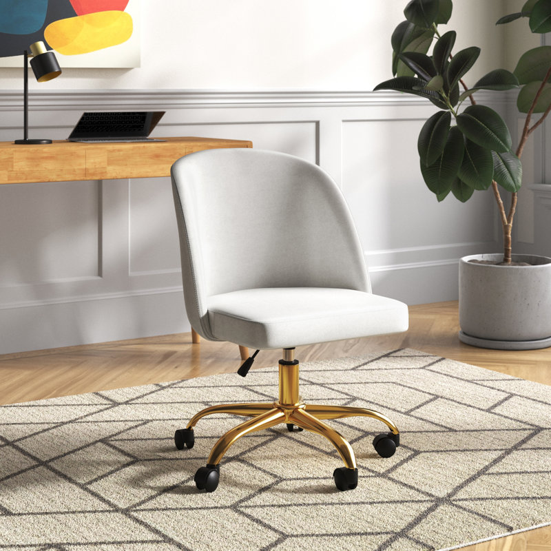 Velvet Office Chair, Grey