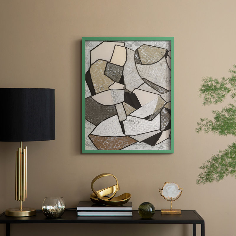 Navajo Jasper I, reproduction encadrée - bois massif, H 11 po x l 9 po, Cadre vert