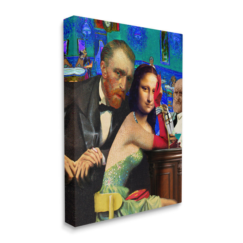 Impression sur toile Trinx Van Gogh et Mona Lisa par Barry Kite, H 20 po x l 16 po x P 1,5 po