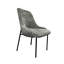 Chaise d'appoint de salle à manger en tissu gris avec 2 sièges à oreilles de style moderne, rembourrés de mousse et 2 pièces, conception minimaliste grise