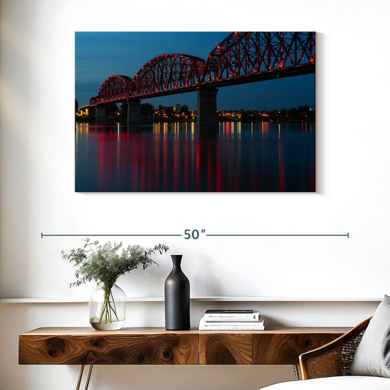 Ravi Illuminated Bridge In Louisville, 26" H x 39" W