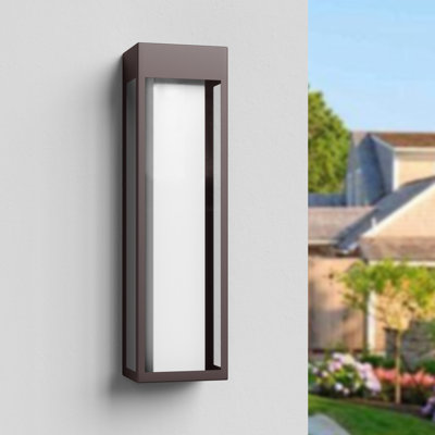 1 - Light 19.6''H Dimmable Led Oil Rubbed Bronze Iron Outdoor Wall Light