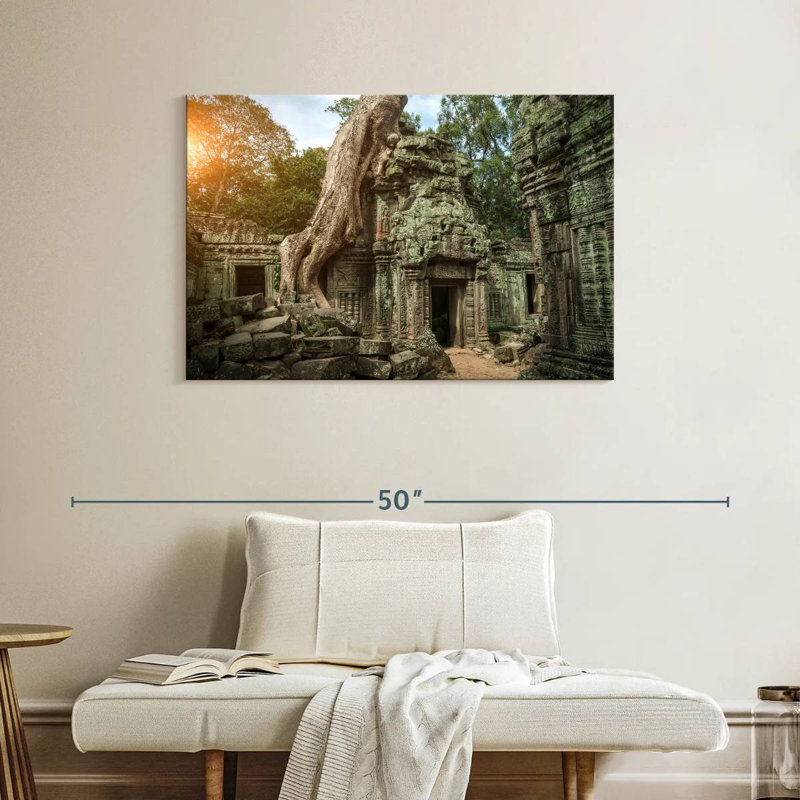 Ruines anciennes de Kavia à Angkor Wat, H 26 po x l 39 po