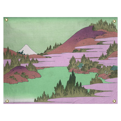 Tapisserie murale «The Lake at Hakone» dans la province de Sagami