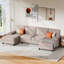 Canapé modulaire rembourré 3 pièces 3 pièces-1913552601