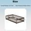 Lit simple au sol à structure en bois avec clôture et barrières de sécurité-1321227166