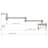 Wall Mount Pot Filler Faucet, Brass Material Kitchen Folding Faucet, With Stretchable Double Joint Swing Arms