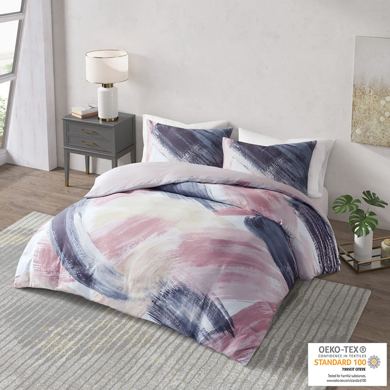 Breyona Microsuede Abstract Comforter