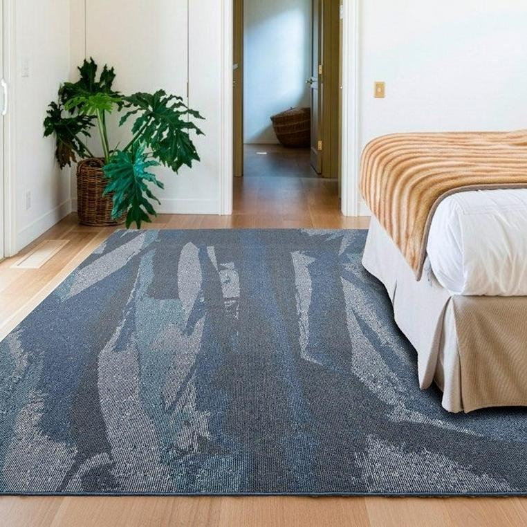 Goma Washable Rug, 6'4" x 9'2", Pool