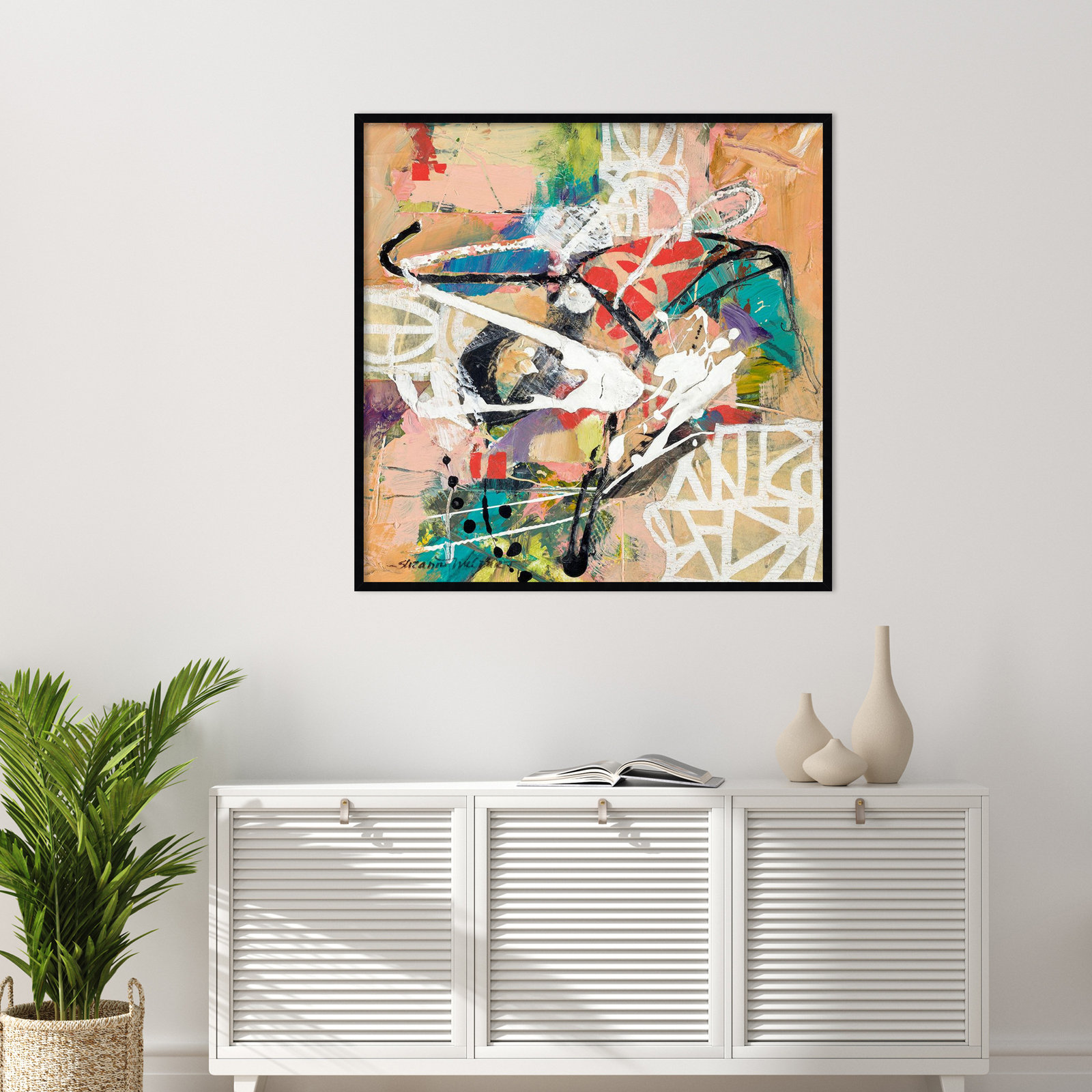 Sutter "Talk 2 Me" Print by Suzanne McCourt, 41" H x 41" W, Black