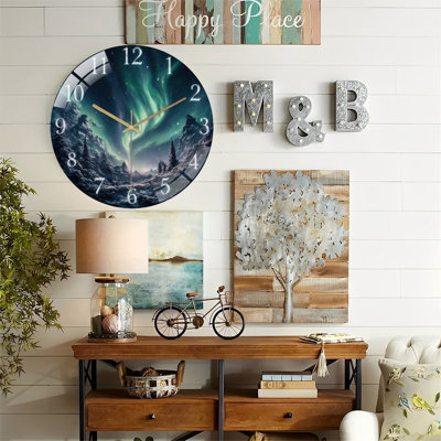 Horloge murale en verre 12 po