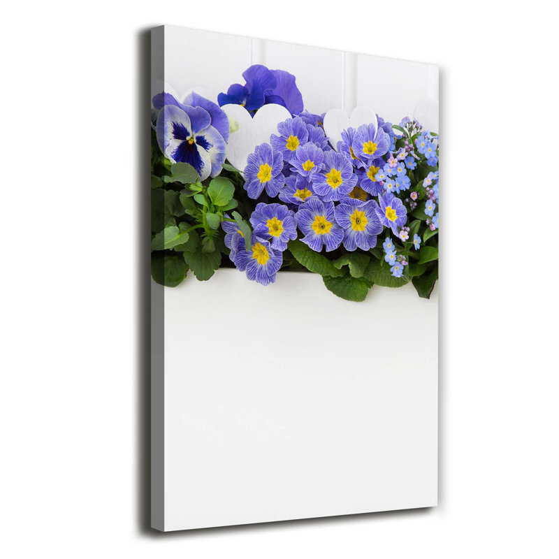Violet Flowers - Wrapped Canvas Print