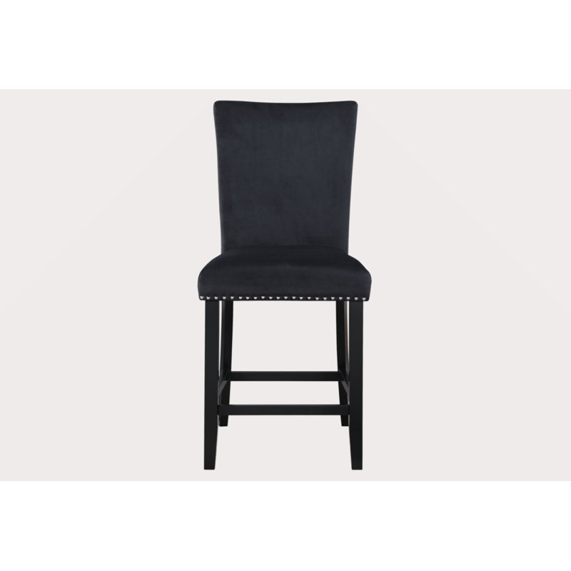 MIKHA BLACK BAR STOOLS (KIT OF 2)
