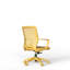 Chaise de bureau ergonomique en maille, supportant jusqu'à 159 kg (350 lb), avec accoudoirs fixes, jaune.-122307685-122307686-122307706