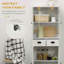 Garde-manger autoportant de 61 po, armoire de rangement de style traditionnel avec portes à fermeture douce, tablettes réglables et 2 tiroirs, pour le salon, la salle à manger