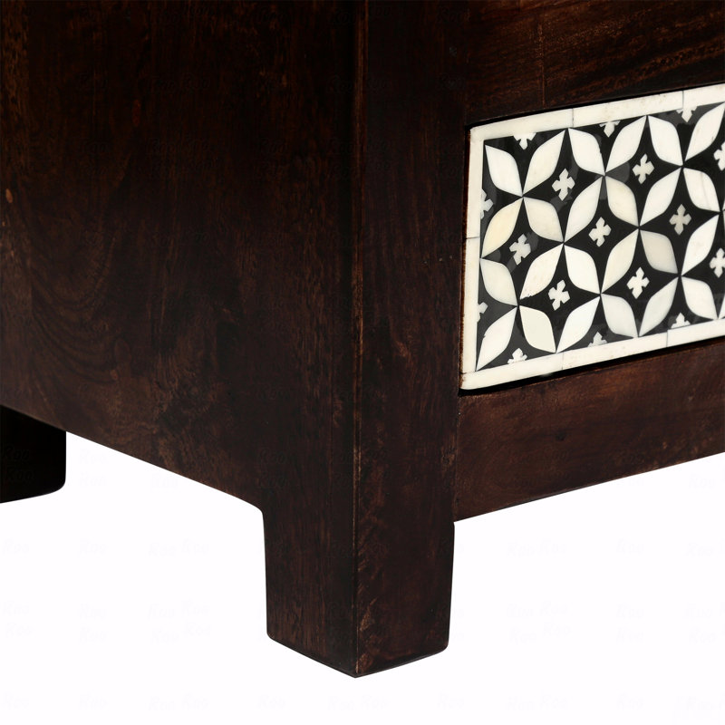 Table de chevet 3 tiroirs Woodenen