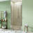 34"-35 1/2" W x 72" H Pivot Frameless Shower Door with Clear Glass-105186180